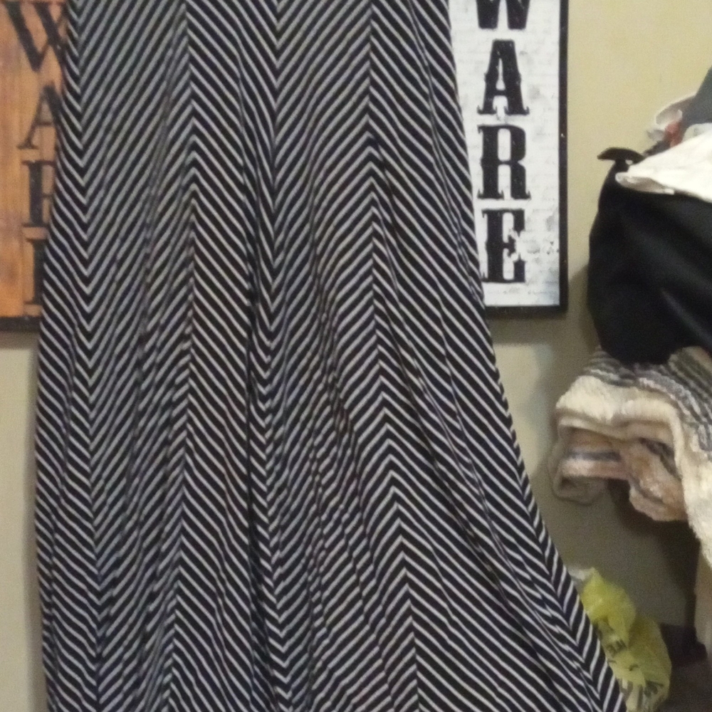 Touch Me Black and White Striped Trousers
